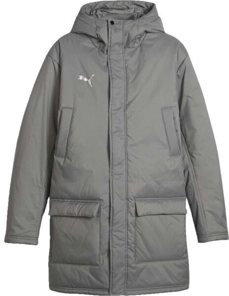 Puma TEAMFINAL WINTER JACKET Pánska futbalová zimná bunda, sivá, veľkosť