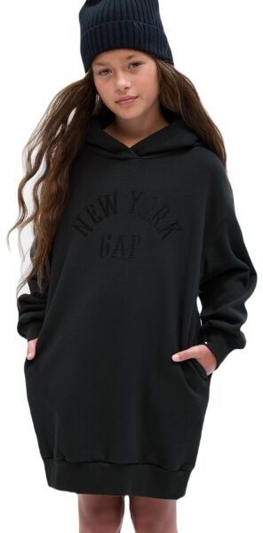 GAP HOODIE LOUNGE Dievčenské šaty, čierna, veľkosť