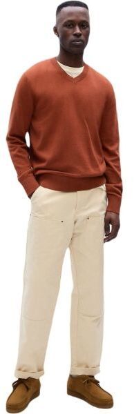 GAP V-CORE COTTON Pánsky sveter, hnědá, veľkosť