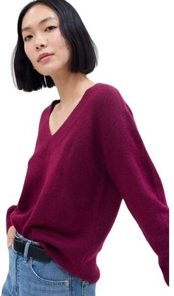 GAP V-FOREVERCOZY Dámsky sveter, vínová, veľkosť