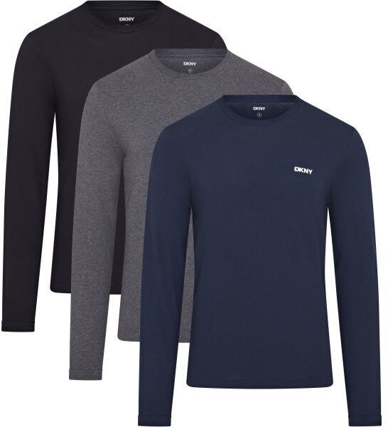 DKNY WARRIORS Pánske tričko s dlhým rukávom, čierna, veľkosť