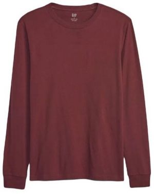 GAP V-LS EVERYDAY Pánske tričko, vínová, veľkosť