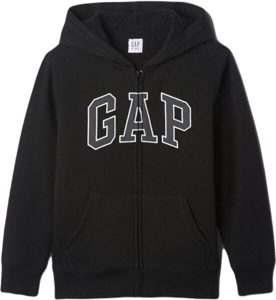 GAP V-OC COZY LOGO Chlapčenská mikina, čierna, veľkosť