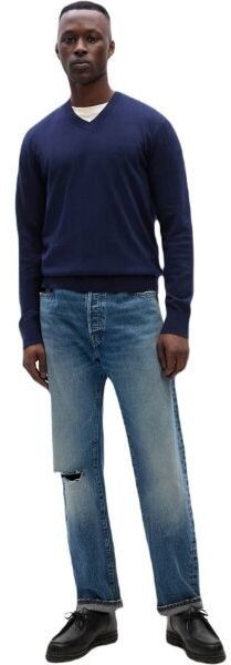 GAP V-CORE COTTON Pánsky sveter, tmavo modrá, veľkosť