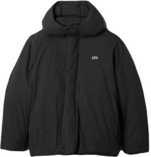 GAP INTL HOODED LOGO Pánska bunda, čierna, veľkosť
