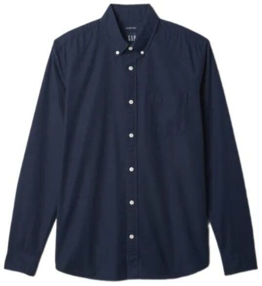 GAP OXFORD Pánska košeľa, tmavo modrá, veľkosť