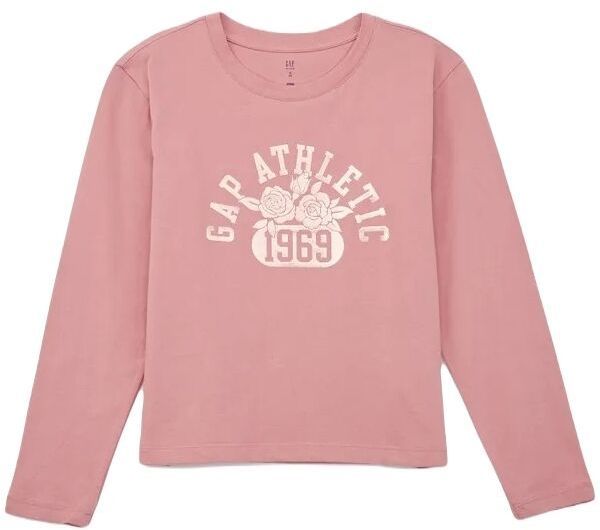 GAP FRCH VALUE LOGO Dievčenské tričko s dlhým rukávom, ružová, veľkosť