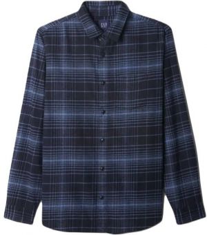 GAP LS FLANNEL Pánska košeľa, čierna, veľkosť