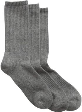 GAP BASIC CREW 3PK Pánske ponožky, sivá, veľkosť