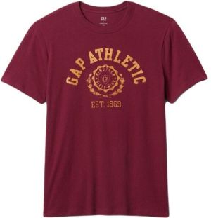 GAP ATHLETIC CREST Pánske tričko, vínová, veľkosť
