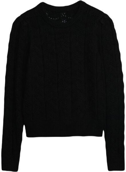 GAP FEMME POINTELLE CREW Dámsky sveter, čierna, veľkosť
