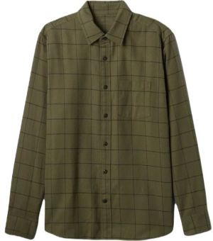 GAP V-LS STANDARD FLANNEL Pánska košeľa, khaki, veľkosť