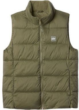 GAP V-FRCH LOGO Dámska vesta, khaki, veľkosť