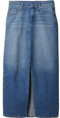GAP V-DENIM MAXI Dámska sukňa, modrá, veľkosť