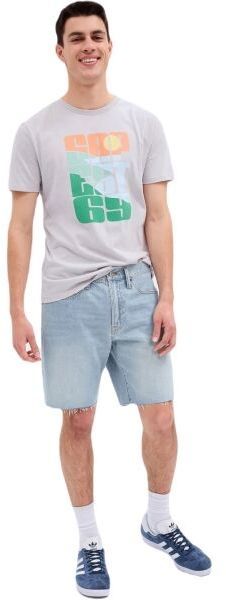 GAP V-STRAIGHT DENIM Pánske šortky, svetlomodrá, veľkosť