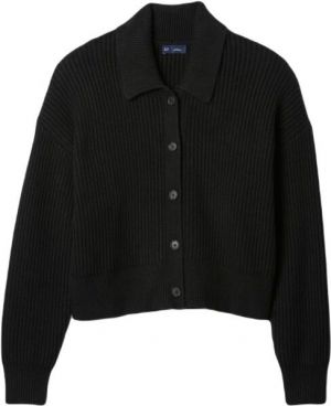 GAP CASHSOFT SHAKER COLLAR CARDI Dámsky sveter, čierna, veľkosť