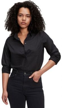 GAP PERFECT Dámska košeľa, čierna, veľkosť