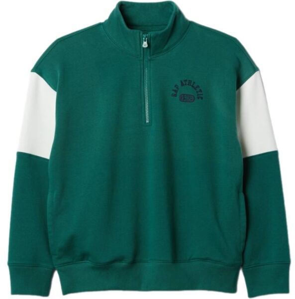 GAP HALF ZIP Chlapčenský sveter, zelená, veľkosť