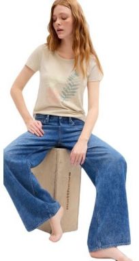 GAP FAV CREW Dámske tričko, béžová, veľkosť