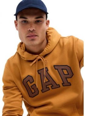 GAP V-HERITAGE LOGO Pánska mikina, oranžová, veľkosť