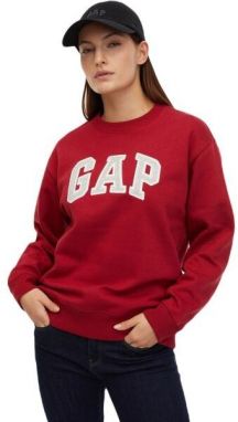 GAP HERITAGE CREW Dámska mikina, červená, veľkosť
