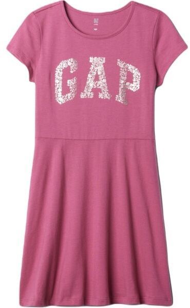 GAP V-FRCH LOGO Dievčenské šaty, ružová, veľkosť