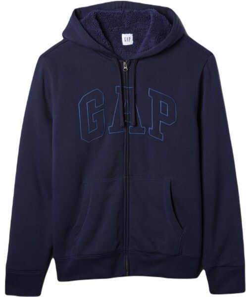 GAP ARCH SHERPA Pánska mikina, tmavo modrá, veľkosť