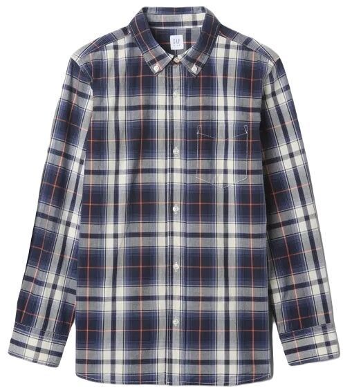 GAP FA24 LS POPLIN Chlapčenská košeľa, tmavo modrá, veľkosť