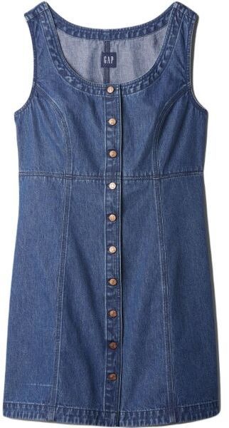 GAP DENIM ARCHIVE SHIFT Dámske šaty, modrá, veľkosť