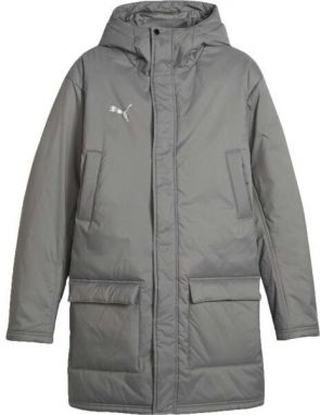 Puma TEAMFINAL WINTER JACKET Pánska futbalová zimná bunda, sivá, veľkosť