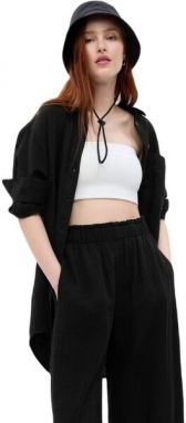 GAP LS GAUZE WEEKEND Dámska košeľa, čierna, veľkosť