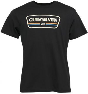 Quiksilver RANGE LIFE FRONT SS Pánske tričko, čierna, veľkosť