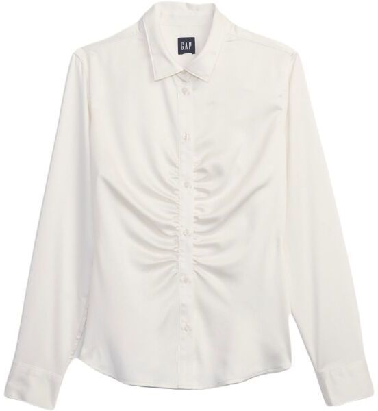 GAP LS SATIN Dámska košeľa, biela, veľkosť