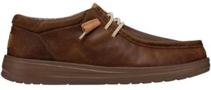 HEY DUDE WALLY GRIP CRAFT LEATHER Pánska obuv na voľný čas, hnedá, veľkosť