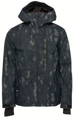 Quiksilver MISSION PRINTED JK Pánska zimná bunda, tmavě šedá, veľkosť