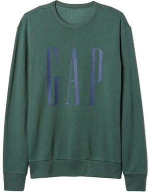 GAP FLEECE Pánska mikina, zelená, veľkosť