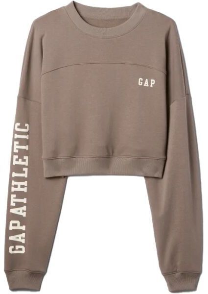 GAP DROP SHOULDER SUPER CROP Dámska mikina, hnedá, veľkosť
