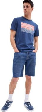 GAP V-STRAIGHT DENIM Pánske šortky, modrá, veľkosť