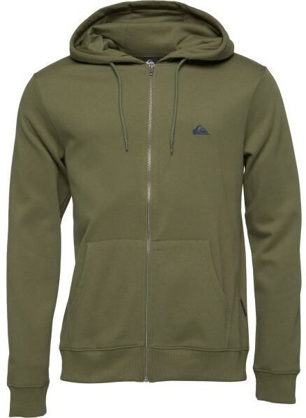Quiksilver BASIC HOOD ZIP YOUNG MEN Pánska mikina, khaki, veľkosť