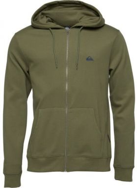 Quiksilver BASIC HOOD ZIP YOUNG MEN Pánska mikina, khaki, veľkosť