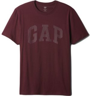GAP BASIC LOGO Pánske tričko, vínová, veľkosť