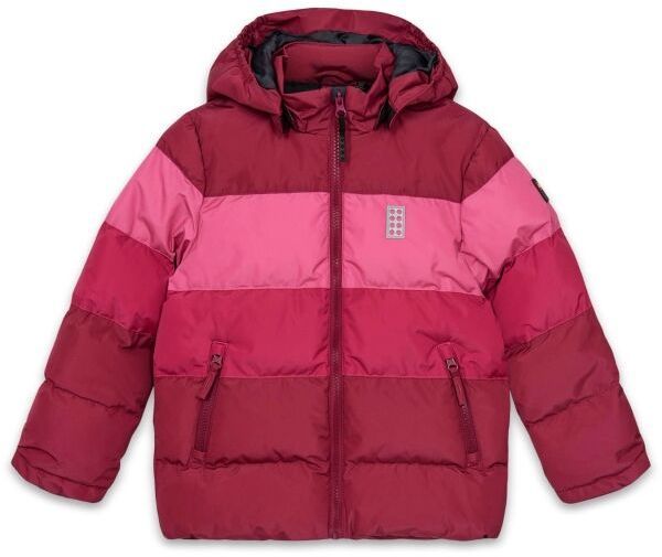 LEGO® kidswear LWJIPE 705 Dievčenská lyžiarska bunda, červená, veľkosť
