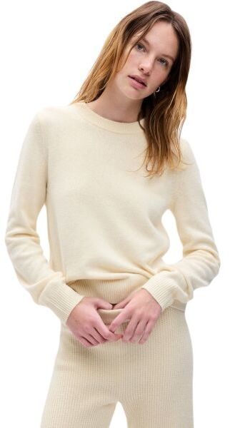 GAP CASHSOFT CREW Dámsky sveter, béžová, veľkosť