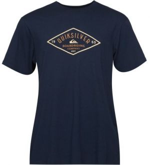 Quiksilver QS DIAMOND LOGO SS Pánske bavlnené tričko, tmavo modrá, veľkosť