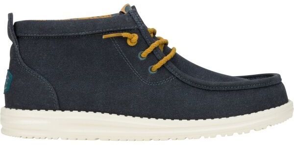 HEY DUDE WALLY MID WAXED CANVAS Pánska voľnočasová obuv, tmavo modrá, veľkosť