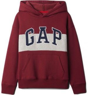 GAP V-FALL FASH LOGO Chlapčenská mikina, vínová, veľkosť