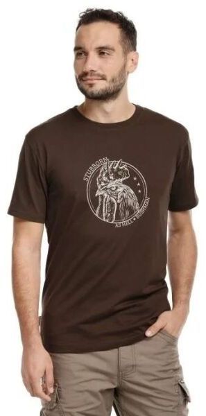 BUSHMAN AMISK Pánske tričko, hnedá, veľkosť