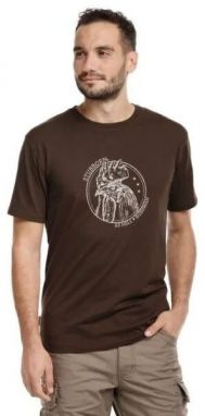 BUSHMAN AMISK Pánske tričko, hnedá, veľkosť