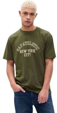 GAP ATHLETIC NEW YORK CITY Pánske tričko, khaki, veľkosť
