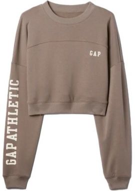 GAP DROP SHOULDER SUPER CROP Dámska mikina, hnedá, veľkosť